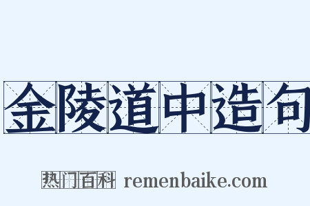 金陵道中造句是什么意思的图片